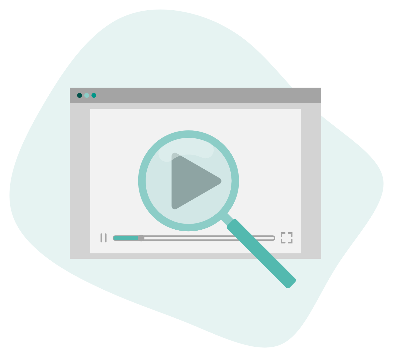 Ilustración 5: reproductor de vídeo con una lupa encima